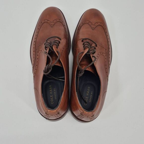 Cole Haan Grand OS Mens 10.5M Brown Leather Derby Dress Shoes main image 4